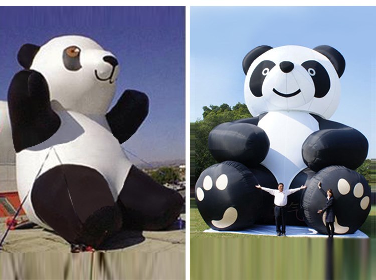 五指山充气熊猫展示